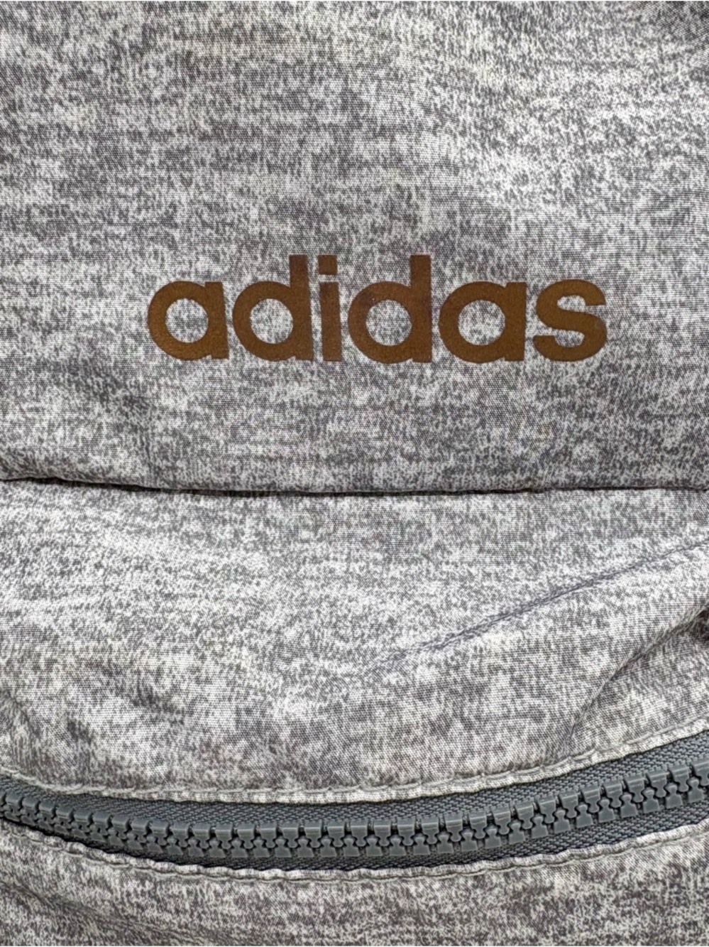 adidas Heather Gray Mini Backpack with Rose Gold Accents - Picture 2 of 7